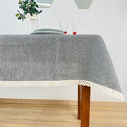 Toalha de mesa Vichy preto Renda