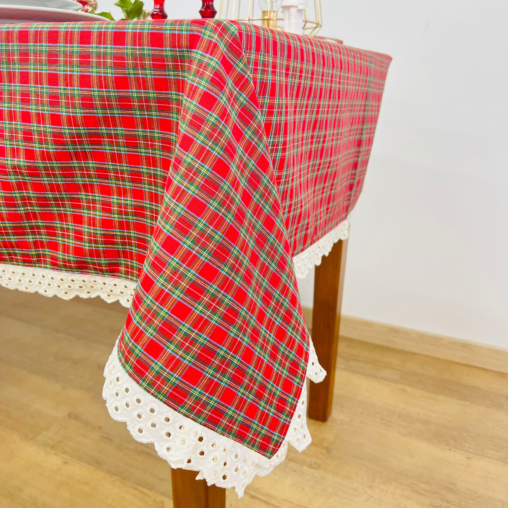 Toalha de Mesa Xmas Glamour Renda