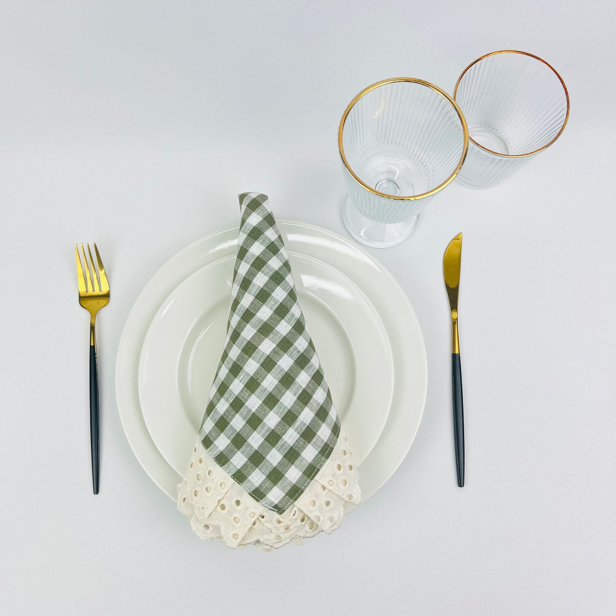 Guardanapo Vichy Linho Renda